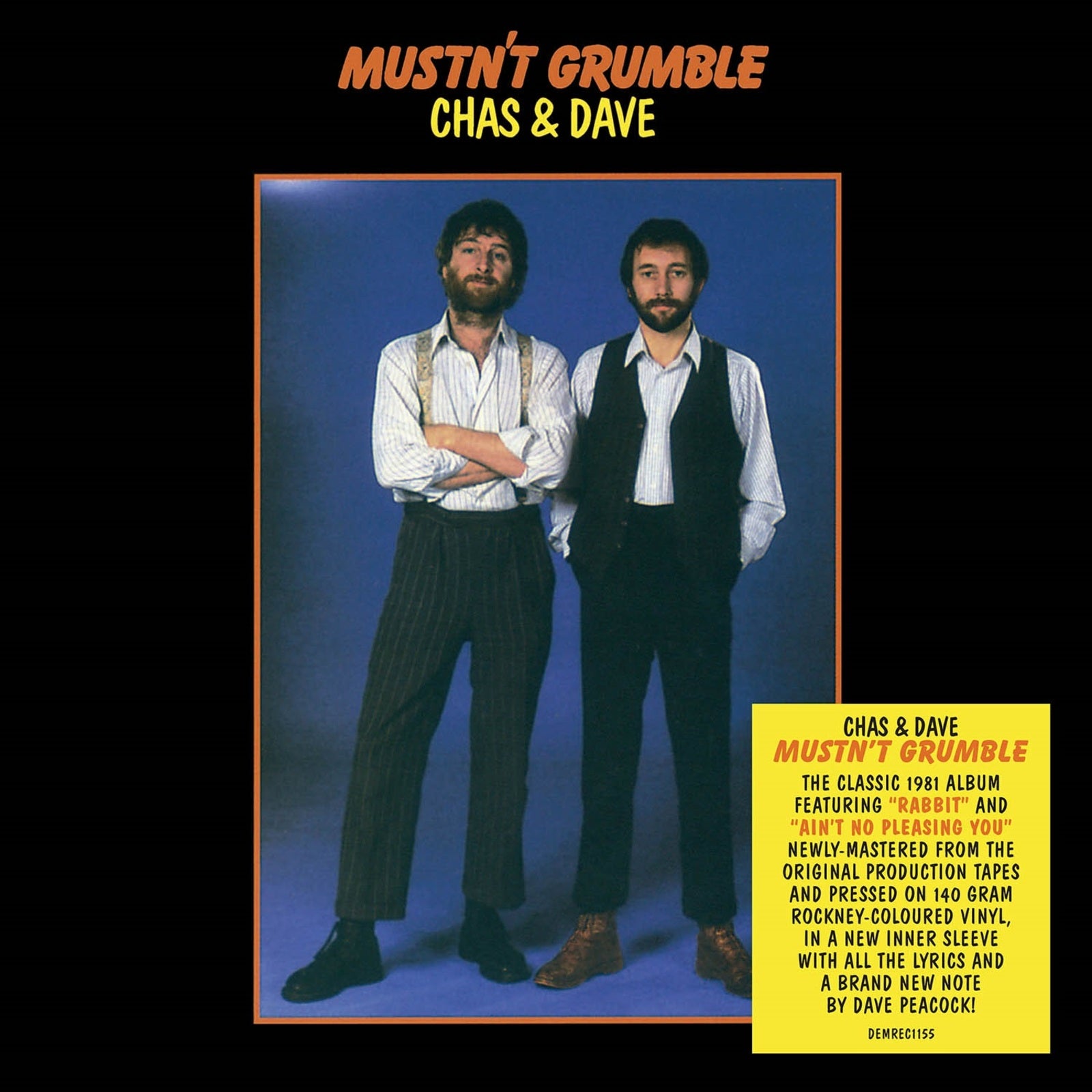 Chas & Dave album cover: two men in suits, yellow and black text.