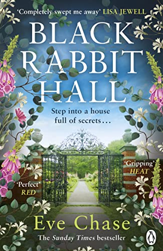 Book cover for Black Rabbit Hall showing an open wrought-iron gate and garden path.
