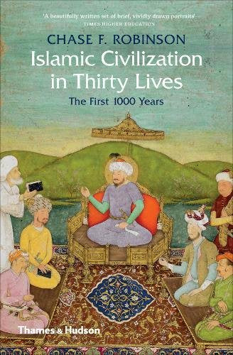 Book cover depicting a historical Islamic scene with figures and landscape.