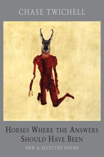 Book cover featuring a surreal illustration of a deer-headed human figure on yellow background.