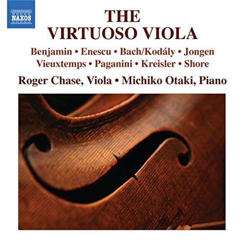 CD cover featuring a close-up of a viola’s scroll and f-hole.