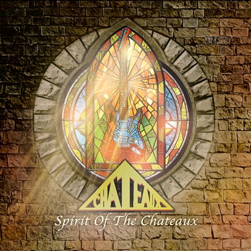 CD cover featuring a stained-glass window with a guitar silhouette.