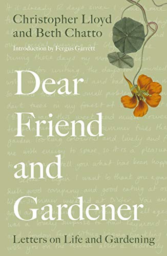 Book cover: "Dear Friend and Gardener" with floral illustration.