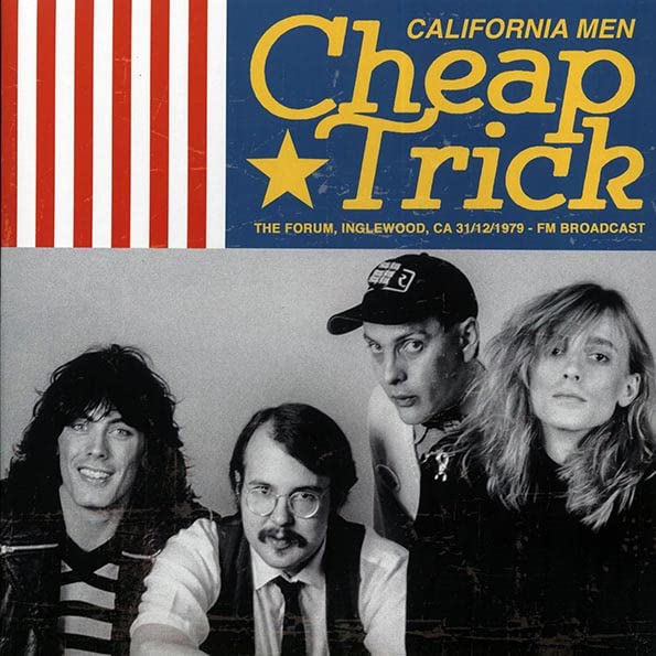 Album cover for Cheap Trick’s “California Men” featuring the band members.