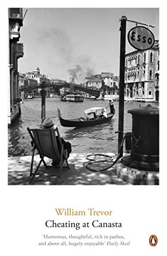 Book cover: "Cheating at Canasta" with a Venetian canal scene.