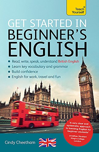 Book cover: “Get Started in Beginner’s English” with Big Ben and a bus.