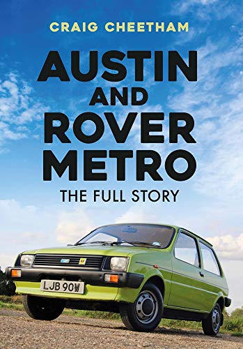Book cover featuring a green Austin/Rover Metro car against a blue sky.