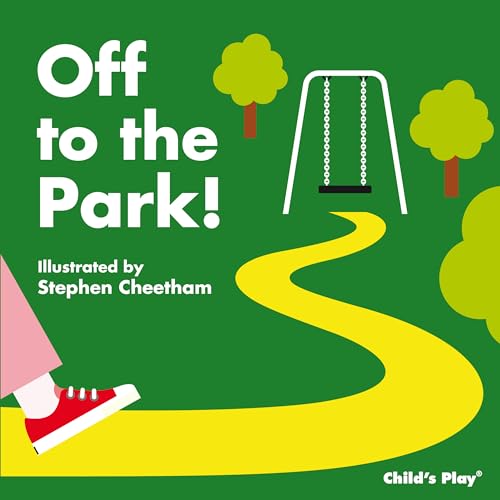 Book cover: green background, park scene with swing and yellow path.