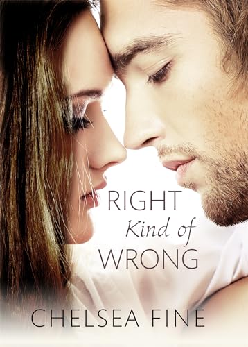 Book cover: close-up of two faces, title “Right Kind of Wrong.”