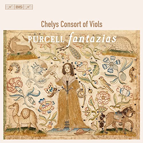 CD cover featuring a 17th-century embroidered panel with a man and animals.