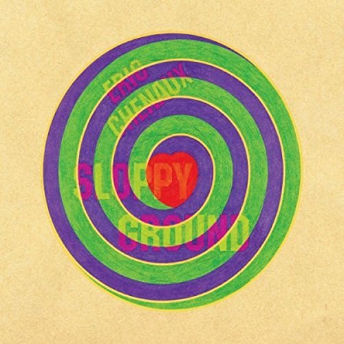 Spiral design with text and a red heart in the center.