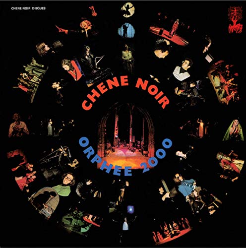 "Album cover with 'Chene Noir Orphee 2000' text surrounded by images on a black background."