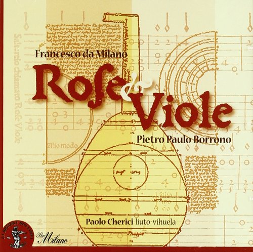 CD cover with lute illustration and text “Rose & Viole” in brown tones.