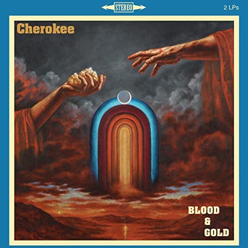 Album cover art showing two hands reaching toward a central glowing rainbow archway.