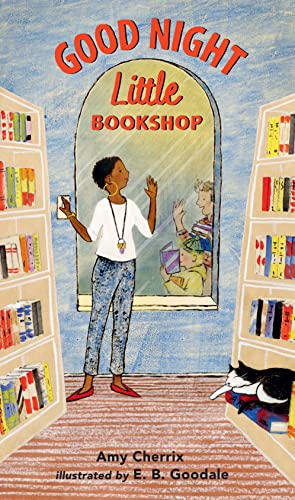Book cover depicting a woman and children in a cozy bookshop.