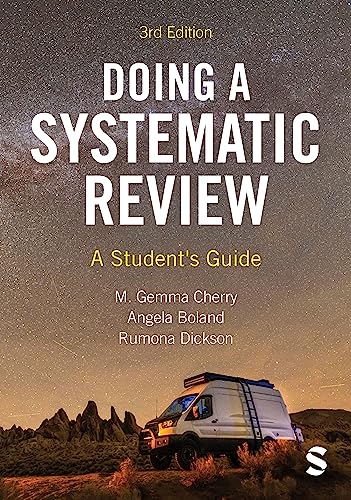 Book cover for Doing a Systematic Review featuring a van under a starry sky.