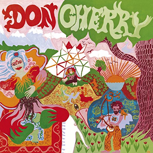 Colorful, psychedelic album cover for Don Cherry’s "Organic Music Society" CD.