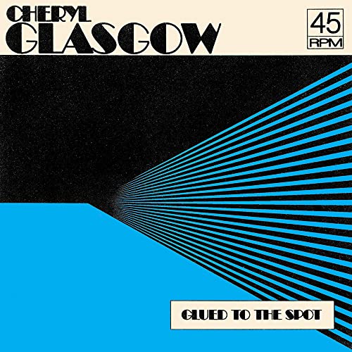 Cheryl Glasgow vinyl record cover with blue and black geometric design.