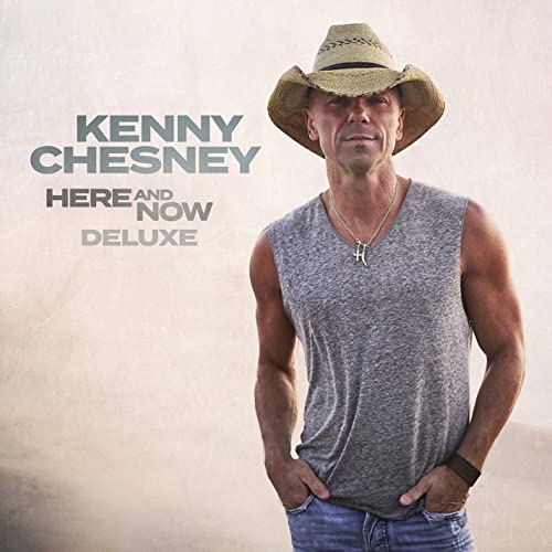 Kenny Chesney album cover: artist in hat, "Here and Now" text.
