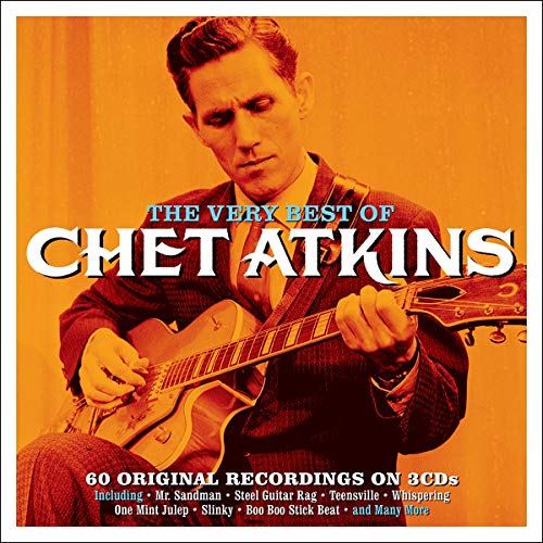Chet Atkins album cover featuring a portrait of him playing guitar.