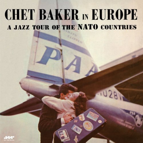 Chet Baker album cover featuring a couple embracing near a plane.