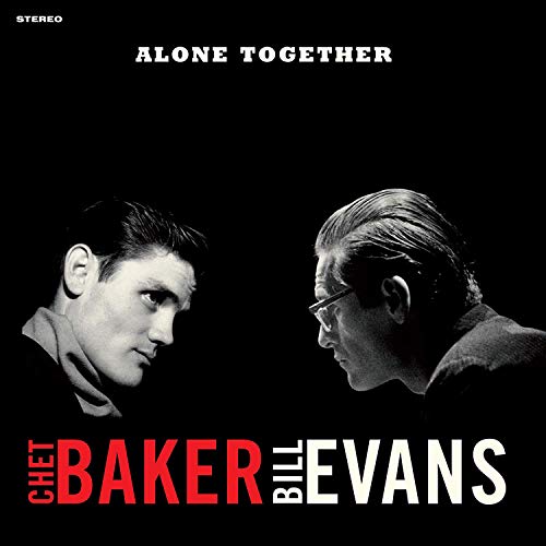Black and white album cover featuring portraits of Chet Baker and Bill Evans facing each other.