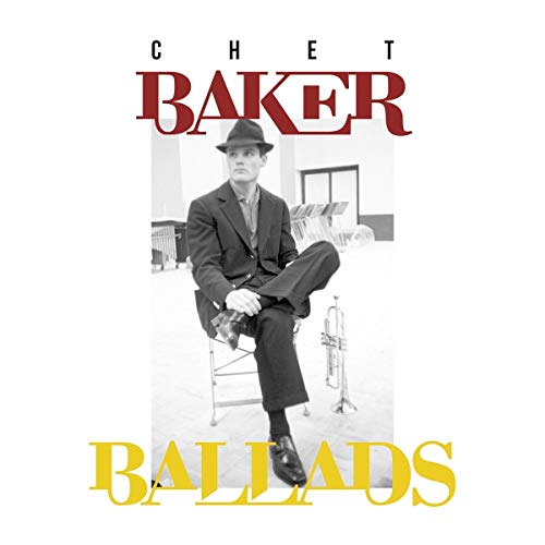 Chet Baker album cover featuring a black-and-white photo of Chet Baker sitting with a trumpet.