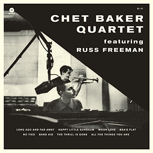 Black and white album cover featuring Chet Baker playing trumpet and Russ Freeman playing piano.