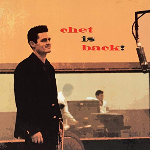 Chet Baker album cover: a portrait of Baker at a microphone.