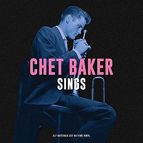 Chet Baker album cover, a portrait of the musician with his trumpet.