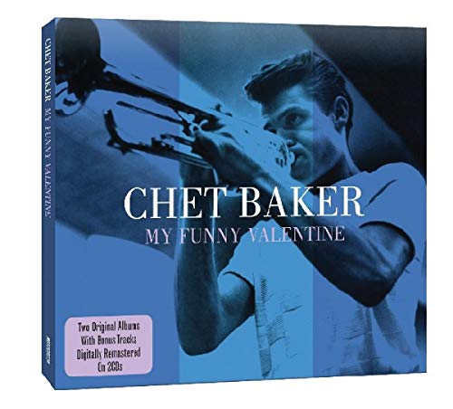 Chet Baker album cover, featuring him playing a trumpet in blue tones.