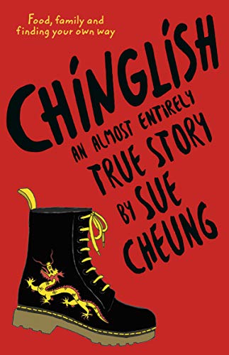 Book cover: "Chinglish" with red background and illustrated black boot.