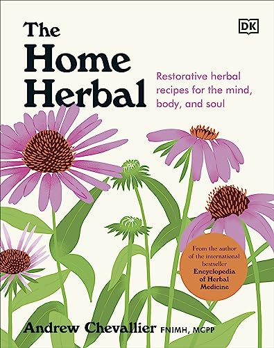 Book cover featuring purple echinacea flowers and text: "The Home Herbal.