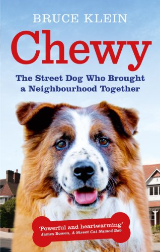 Book cover: “Chewy,” featuring a close-up of a brown and white dog.