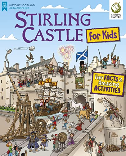 Illustrated book cover depicting Stirling Castle with figures and siege weaponry.