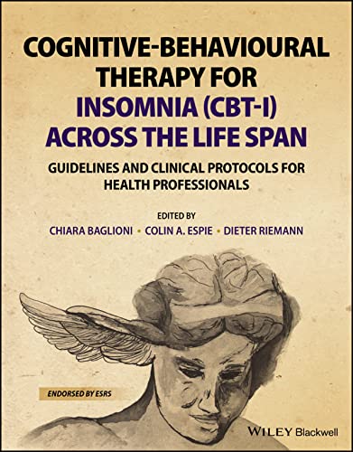 Book cover: “Cognitive-Behavioural Therapy for Insomnia (CBT-I)” with a sketched face.