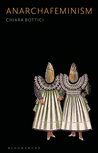 Book cover: "Anarchafeminism" with illustration of two figures in ruffs.