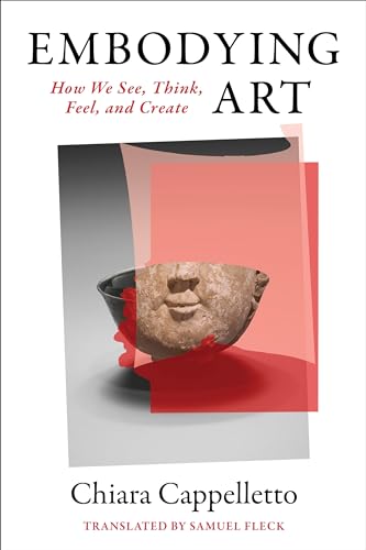 Book cover with a classical bust in a bowl, overlaid with red panels.