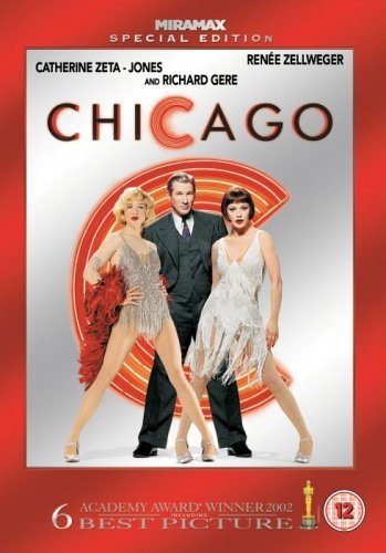 Chicago" DVD cover featuring Catherine Zeta-Jones, Renée Zellweger, and Richard Gere.
