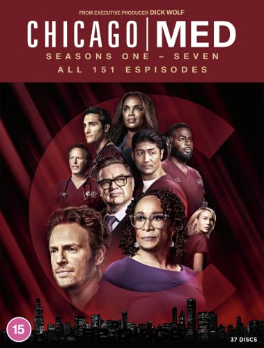 Chicago Med Seasons 1-7 DVD cover featuring a cast of medical professionals.