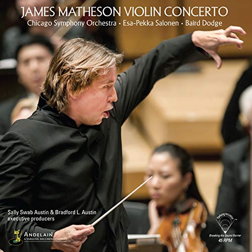 Album cover featuring conductor Esa-Pekka Salonen and violinist Baird Dodge.