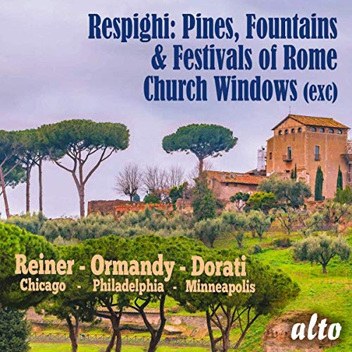 CD cover for Respighi’s “Pines of Rome” with a Roman landscape.