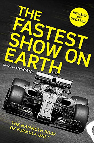 Book cover featuring a Formula One race car and bold yellow text.