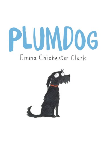 Book cover for "Plumdog" featuring a black dog with a red collar.