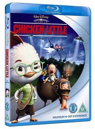 "Blu-ray case with cartoon chickens and aliens on the cover."