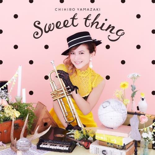 Chihiro Yamazaki album cover featuring a woman with a trumpet and flowers.