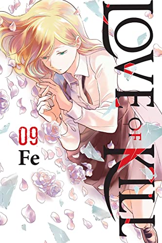 Manga cover with a blonde woman surrounded by roses and shattered glass.