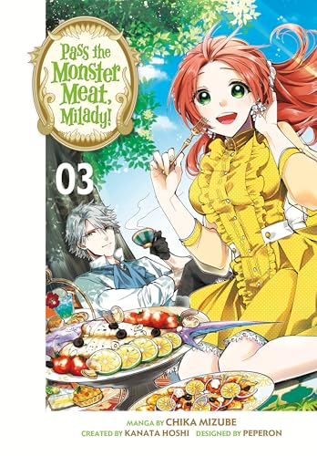 Manga cover: red-haired woman feeding a man with a fork, food displayed.