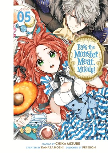 Manga cover: two characters with food, ornate frame, and title text.