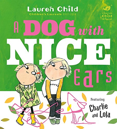 Book cover with cartoon children and a pink dog outline.